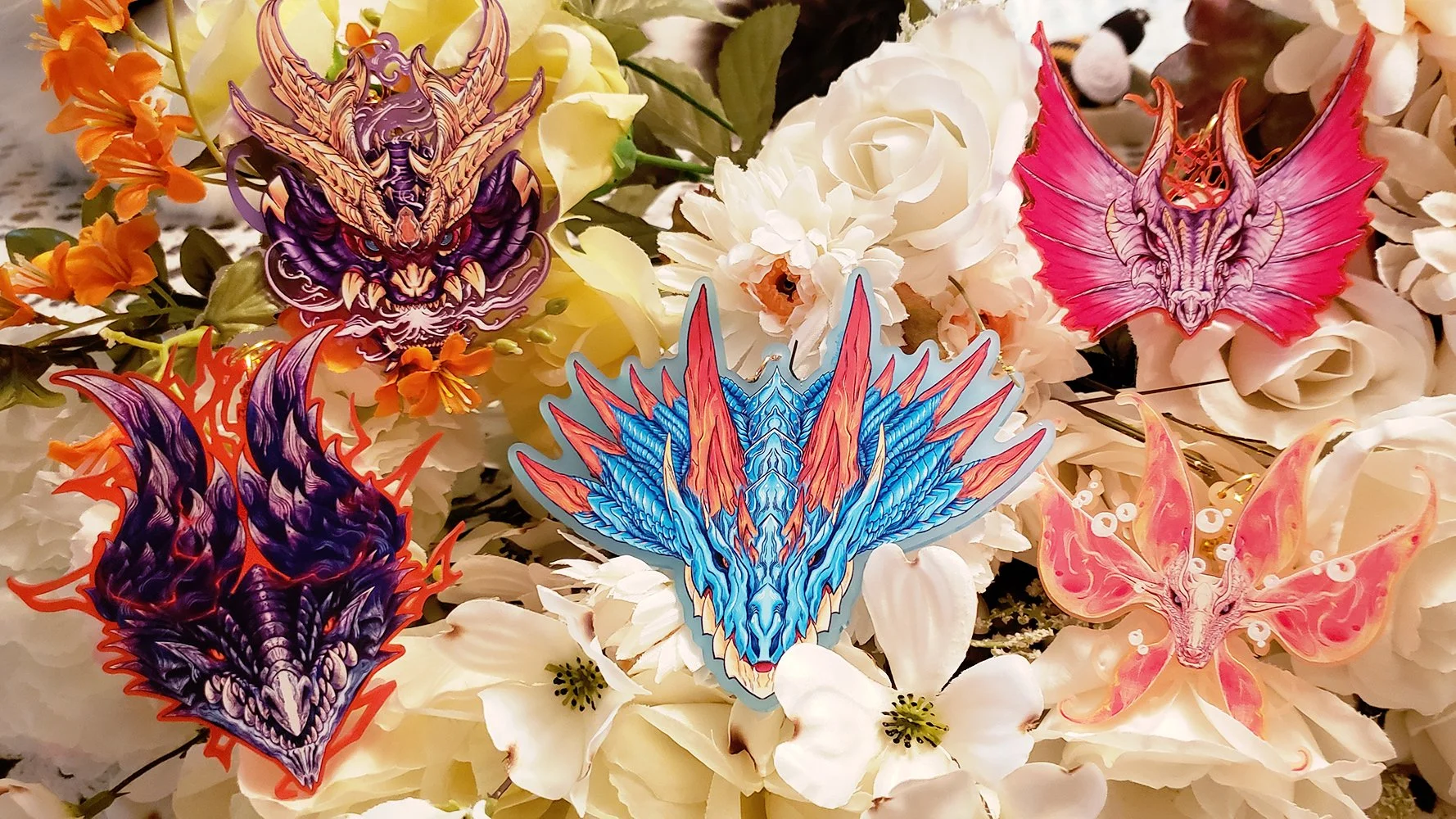 Monster Hunter Wooden + Frosted Acrylic Charms — Ihuatzin: Art by